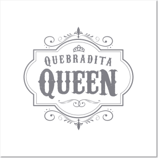 Quebradita queen - gray vintage design Posters and Art